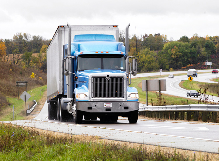 truck on road: driver training